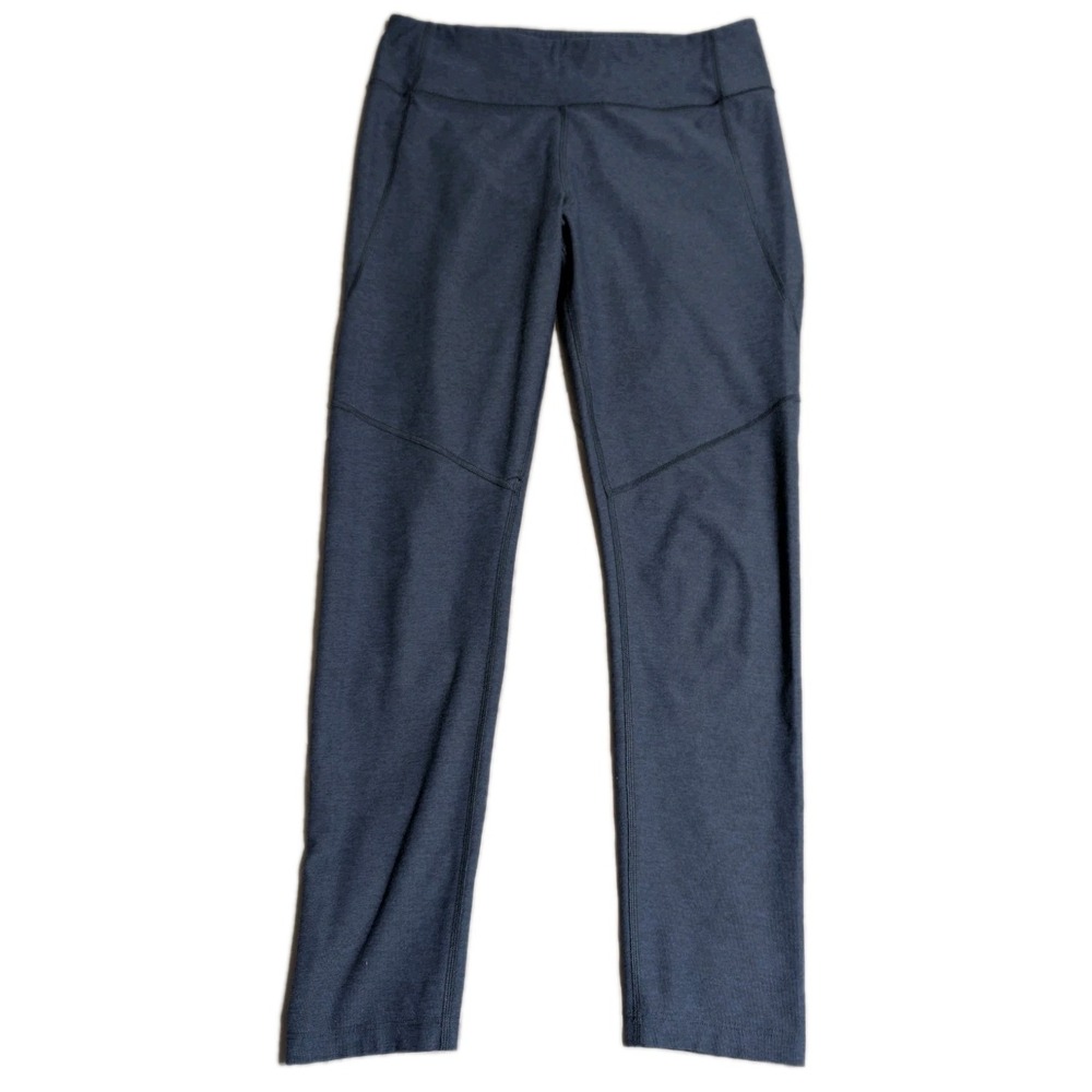 Outdoor Voices TechSweat Leggings Womens L Blue‎ Ankle Running Yoga Pocket